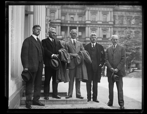 Group at White House; State, War and Navy Building in background. Washington, D.C.