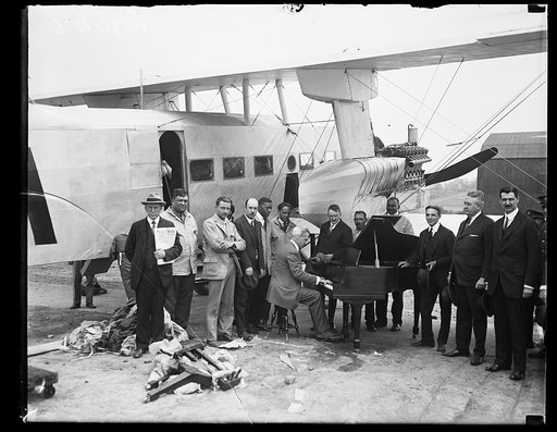 Group at airplane