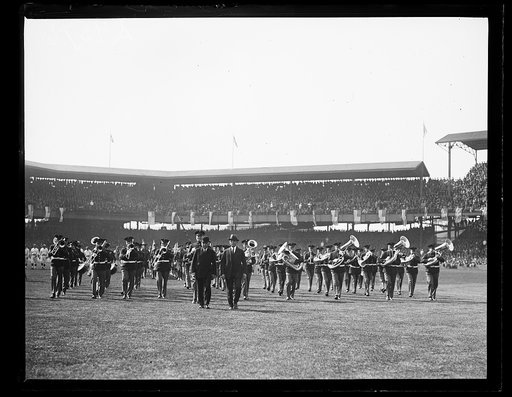 Marching band at stadium
