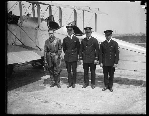 Navy group at airplane