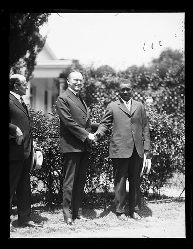Calvin Coolidge honoring Tom Lee at the White House, Washington, D.C.