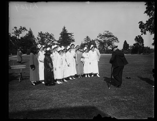 Grace Coolidge and group of nurses
