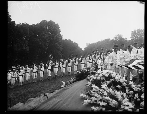 Gun salute at funeral