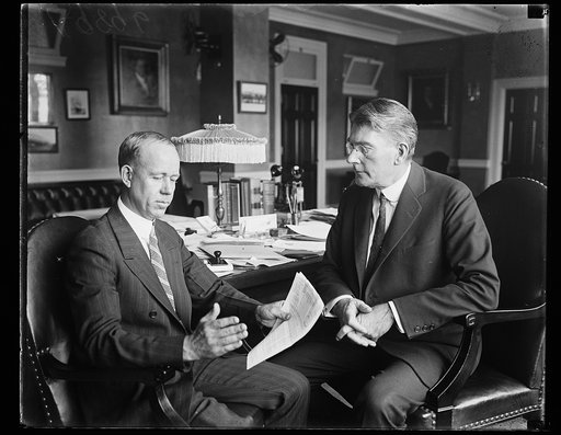 Curtis D. Wilbur, right