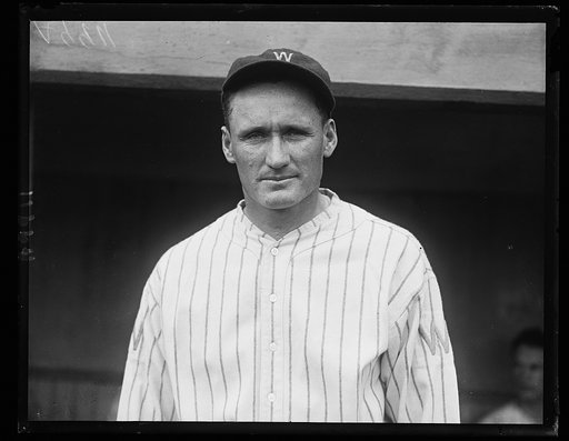 Walter Johnson, star pitcher and veteran of the Wash. baseball team