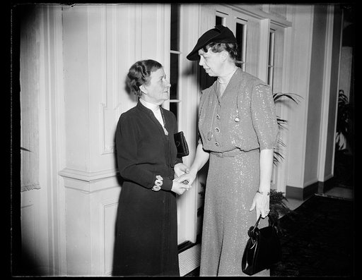 Eleanor Roosevelt, right