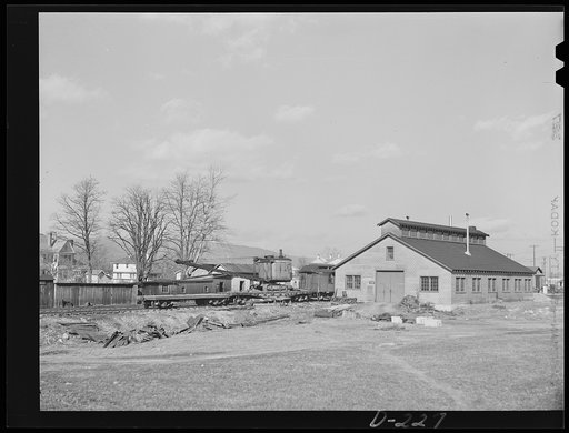 Shenandoah Valley. View of the Chesapeake and Western Car Shop, Elkton