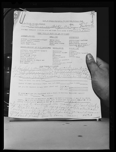 Shenandoah Valley. A census made by the valley committee of all the skilled workers available in the valley lists, for example, Mr. H.B. Alexander of Port Republic, Virginia, as drill operator, grinder operator, tool grinder, tool maker, and structural steel and brass worker