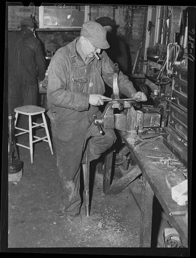 Shenandoah Valley. Claude Spitzer's skilled hands still take the place of machinery
