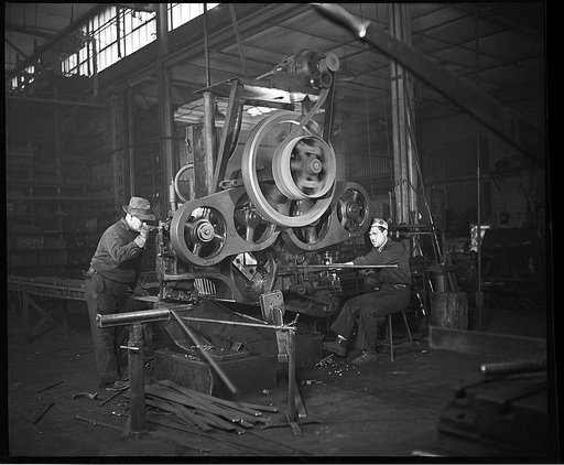 Metal strip cutter. Gichner Iron Works, Washington, D.C.