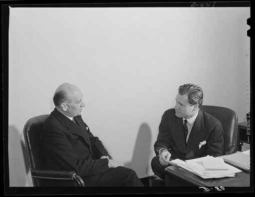 Nelson A. Rockefeller, Coordinator, and Joseph C. Rovensky, Chief of Finance and Industry, Office of Coordinator of Commercial and Cultural Relations between the American Republics