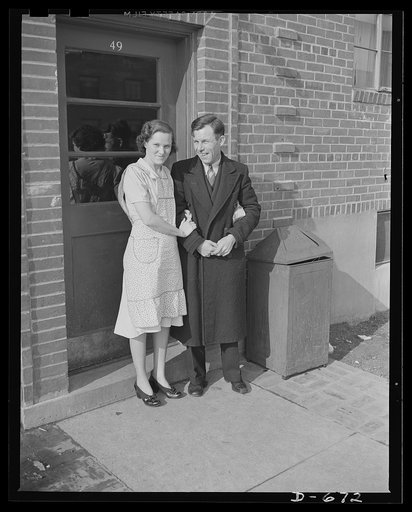 Typical of the millions of American families whose wage-earners have found real jobs for real wages for the first time in many years are Mr. and Mrs. Joseph Thomas Herbster of Elizabeth, New Jersey. Mr. Herbster says "It feels good to be back at a steady job after CWA, Works Project Administration (