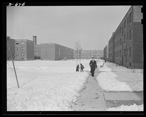 The Herbsters live in a low cost housing project in Elizabeth, New Jersey. They pay $22.50 a month for five rooms consisting of three bedrooms, kitchen, living room and bath. The children have a playground which keeps them off the street