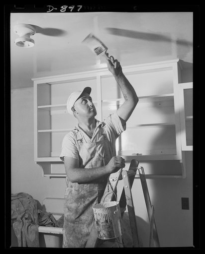 Defense housing, Erie, Pennsylvania. Interiors of defense homes are attractively finished. Although economyis imperative, no jerry-building or shoddy construction is allowed