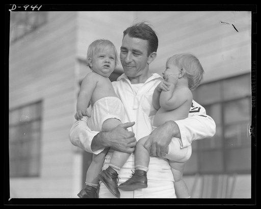 Defense housing. Ben Morrell Project, Norfolk, Virginia. Two of the younger tenants at the project built by the Navy to house civilians and married enlisted personnel of the Norfolk naval base. Rentals at the project run from $17-23 a month