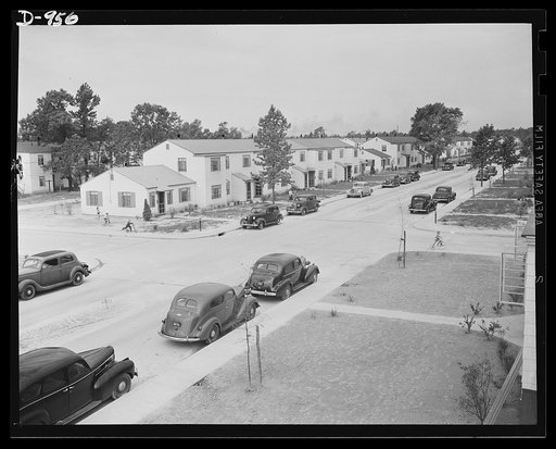 Defense housing, Ben Morrell Project, Norfolk, Virginia. Housing for civilian and married enlisted personnel at the Norfolk, Virginia housing naval base. Constructed at a cost of $3,356,000 by the Navy. Of the 1,362 units built, 1,062 were completed August 15, 1941. Rents range from $17 to $23 a mon