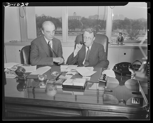 Owen D. Young. Special Representative of the National Defense Mediation Board and William H. Davis, Chairman of the Board, in the latter's office in Washington, D.C. (September 3, 1941)