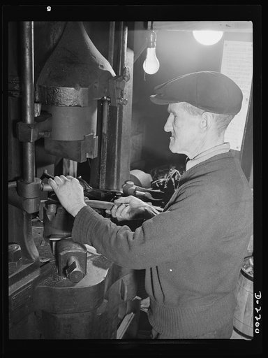 Dante Electric Company, Bantam, Connecticut. Ed Shaughnessy is one of the oldtimers in Bantam. For many years he worked as a plumber in the nearby town of Litchfield, living in Bantam. He has been with Dante Electric Company for twelve years now. Ed has a son in the Army, and is more than anxious to