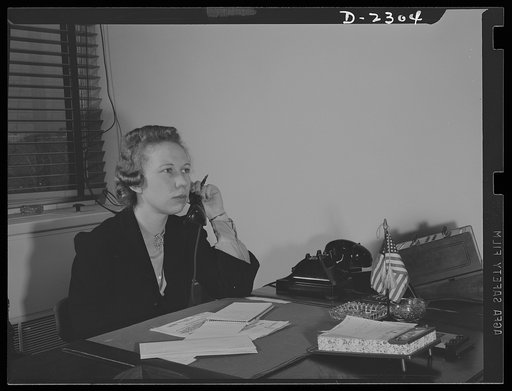 Iona Jane Thornton, secretary to Donald M. Nelson
