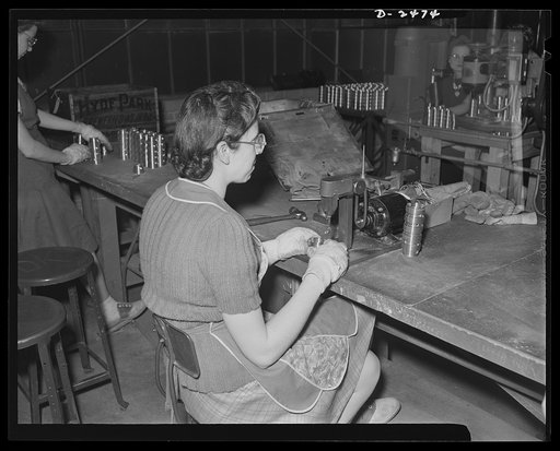 Rather than wait two months for the delivery of a machine which would burr holes on the inside of a shell booster, the engineering department of a Midwestern plant built its own machine in thirty hours. A novel feature of the homemade machine is the use of a dental burr, which in peacetime is used t