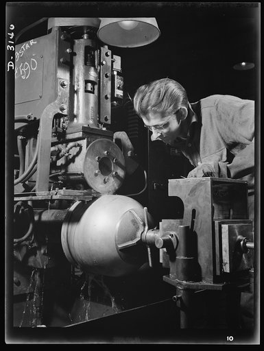 Conversion. Beverage containers to aviation oxygen cylinders. Four major welding operations are essential to the manufacture of shatterproof oxygen cylinders for high altitude flying. In the first, the circumferential straps are securely welded to the cylindrical portion to prevent tearing of the me