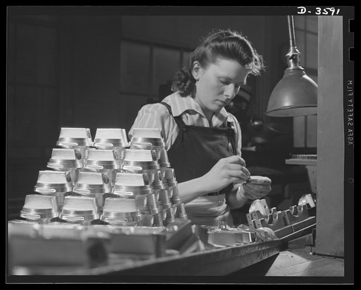 Conversion. Cash registers to gun magazines. Assembly of M-48 fuse bodies. Huge quantities of these war essentials are coming off the production line of a converted cash register plant. National Cash Register Company, Dayton, Ohio