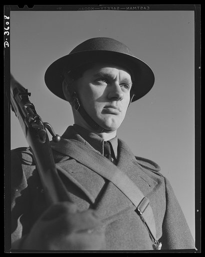 Fort Story coast defense. On guard, one of Uncle Sam's fighting men now stationed at Fort Story, Virginia