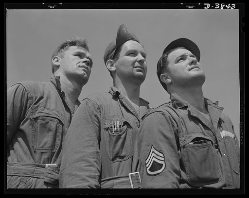 YB-17 bombardment squadron, Langley Field, Virginia. Skilled soldier-mechanics make up the gorund crew personnel of a bombardment squadron stationed at Langley Field, Virginia. These men keep ships like the fast YB-17 bombers in the pink of condition