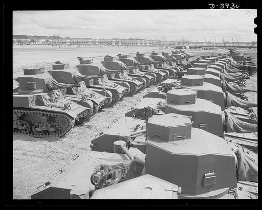 Fort Benning. Tank forces. Light tanks of the armored forces. With a tough American crew and its complement of ammunition, each of them becomes a thorn in the side of the Axis