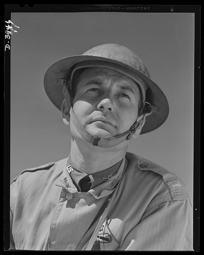 Fort Benning. Armored forces personnel. Lieutenant of the armored forces. One of the men who are "in all the way" to upset the Axis timetable