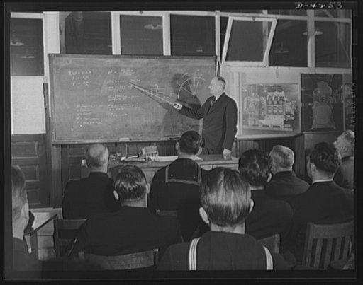 Production. Diesel engines. Naval officers and men are instructed in diesel engine operation at a Midwest manufacturing plant