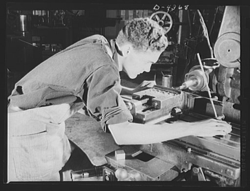 Manpower. Negro arsenal workers. Workers of many races contribute their skills to help crush the Axis. Six months after he graduated from high school, Robert Mason was speeding war production in a large Eastern arsenal of democracy. This Negro worker is an apprentice machinist. Edgewood Arsenal. Edg
