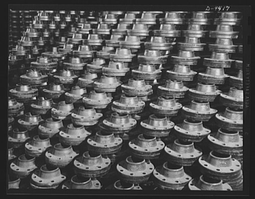 Production. Pipe fittings. Huge stocks of pipe fittings for Army equipment are being built up steadily in a big Midwest plant that makes many kinds of pipe fittings. Tube Turn Incorporated