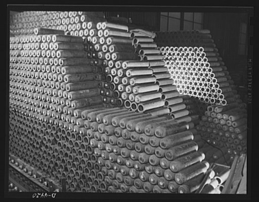 Production. Pipe fittings. Storing up trouble for the Axis. Heavy production of 75 mm shell forgings is the order of the day at one of the the many big Midwest plants now entirely converted to war production. Tube Turn Incorporated