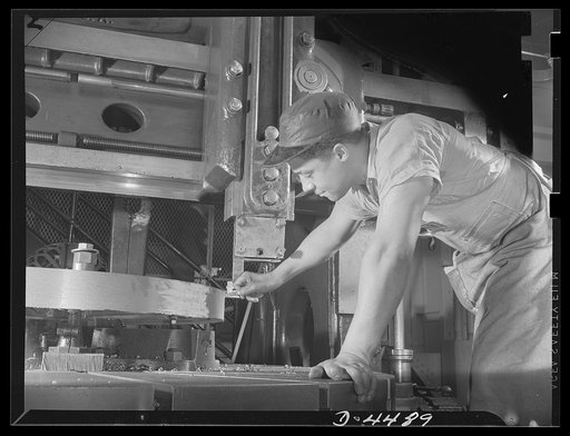 Manpower. Negro navy yard workers. America draws its manpower from all citizens alike. This Negro boring mill operator performs an important function in the record-breaking production program of a large Eastern navy yard