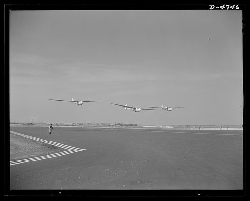 Parris Island. Marine Corps gliders. Leave it to the Marines to make the best use of all the new fighting tools. Gyrene glider pilots in training at Page Field, Parris Island, South Carolina take a six week course during which each student must complete 1000 successful takeoffs and landings