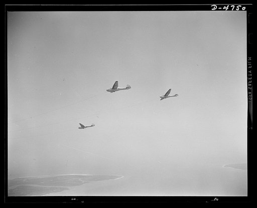 Parris Island. Marine Corps gliders. Leave it to the Marines to make the best of all the new fighting tools. Gyrene glider pilots in training at Page Field, Parris Island, South Carolina take a six-week course during which each student must complete 1000 successful takeoffs and landings. The plane i