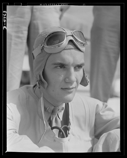 Parris Island. Marine Corps gliders. Glad he's on our side, not theirs. This lieutenant of the Marine Corps, studying glider piloting at Page Field, Parris Island, South Carolina, may some day land in battle dress on the outskirts of Berlin or Tokyo or on the heel of Italy's boot