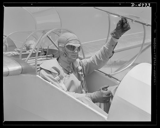 Parris Island. Marine Corps gliders. The Marines are good at everything, including glider operation. Two lieutenants in training as pilots of the motorless airboats just before a flight from Page Field, Parris Island, South Carolina