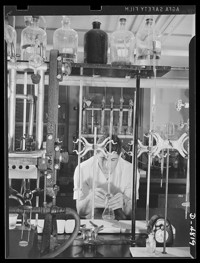 Production. Industrial alcohol. The acidity of finished industrial alcohol is determined by titration in the control laboratory of a converted whiskey distillery. All the laboratory workers are graduate chemists, chemical engineers, biologists or other chemical specialists