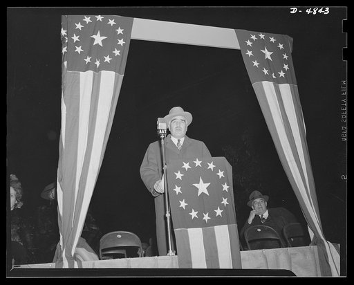 Four Freedoms and Arsenal of Democracy posters. Colonel Lemuel Bolles, District of Columbia director of civilian defense, addressed the throng on hand to witness the unveiling in the nation's capitol of 15 x 20 foot photomontages entitled "The Four Freedoms" and "Arsenal of Democracy." These were de