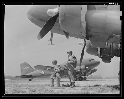 Fort Benning paratroopers. Infantrymen of the skies in training at Fort Benning, Georgia. These paratroopers, who perform many important military duties, know some tricks the Axis won't like