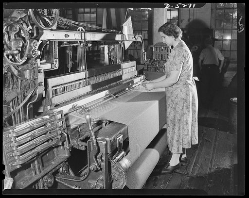 Salvage. Wool reclamation. Layers of reclaimed wool and virgin wool are blended in an Eastern wool-reclamation plant. Here wools of different colors are laid in layers of the same thickness before being fed into a mixing picker. Experimentation and improved processing permit the use of up to eighty-