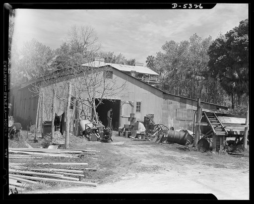 DeLand pool. Improvised foundry, Daytona Beach. Experts said they couldn't make precision aluminum and brass castings in this improvised Florida foundry, but it's being done to the exact specifications of a war contract. In Daytona Beach's three-man foundry. A city fireman, a young electrician, and 