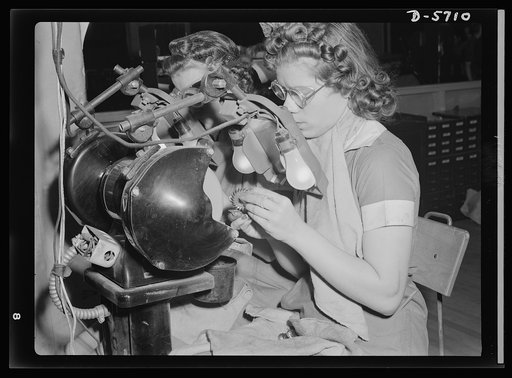 Women in industry. Tool  production. Sharp eyes and agile fingers make these young women ideal machine operators. They're conditioning and reshaping milling cutters in a huge Midwest drill and tool company. Republic Drill and Tool Company, Chicago, Illinois