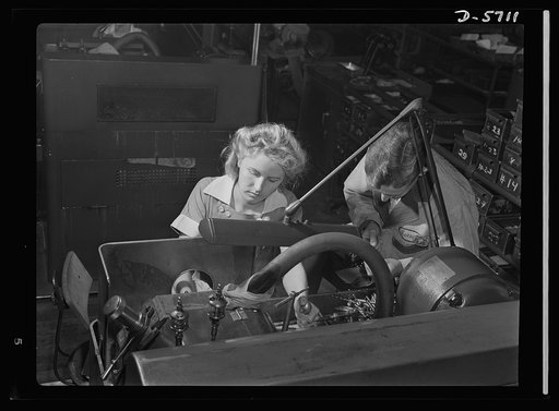 Women in industry. Tool  production. With no previous industrial experience, this young woman has taken over a delicate job in a large Midwest drill and tool company. Her part in America's war production consists of grinding small drills to a high tolerance on this clearance-grinding machine. Republ