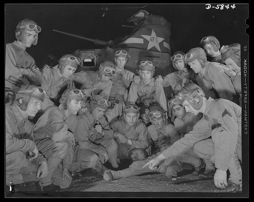 Fort Knox, Kentucky. Armored force personnel. "Tankers," as crewmen of the tank corps are called. These capable soldiers are just finishing advanced courses in armored force operations at Fort Knox, Kentucky
