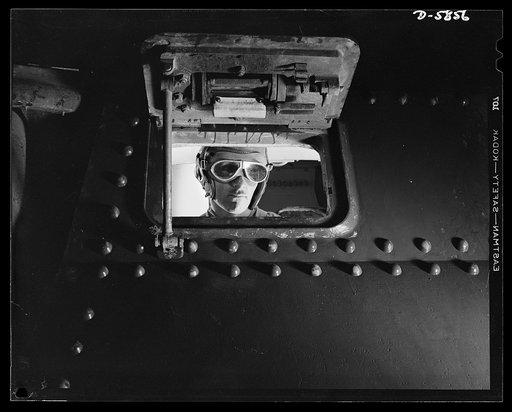 Fort Knox, Kentucky. M-3 tanks. A hard-boiled American "tanker" in an M-3 tank means a lot of bad luck for the Axis. He's training now at Fort Knox, Kentucky. Some time soon he'll be the cause of plenty of headaches for Hitler, Hirohito and Mussolini