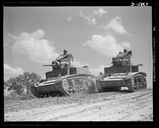 Fort Knox, Kentucky. Light tanks. The light tanks used at Fort Knox, Kentucky, for training and hardening crews for our armored forces, are graduating tough, competent "tankers" who will soon be giving the Axis some pointers on modern warfare