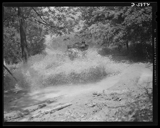 Fort Knox, Kentucky. Light tanks. They tackle everything--fire, water, and the roughest country. This light tank, plunging across a stream near Fort Knox, Kentucky is one of many in which tank crews are being trained and toughened for the roles they will play in bringing defeat to the Axis